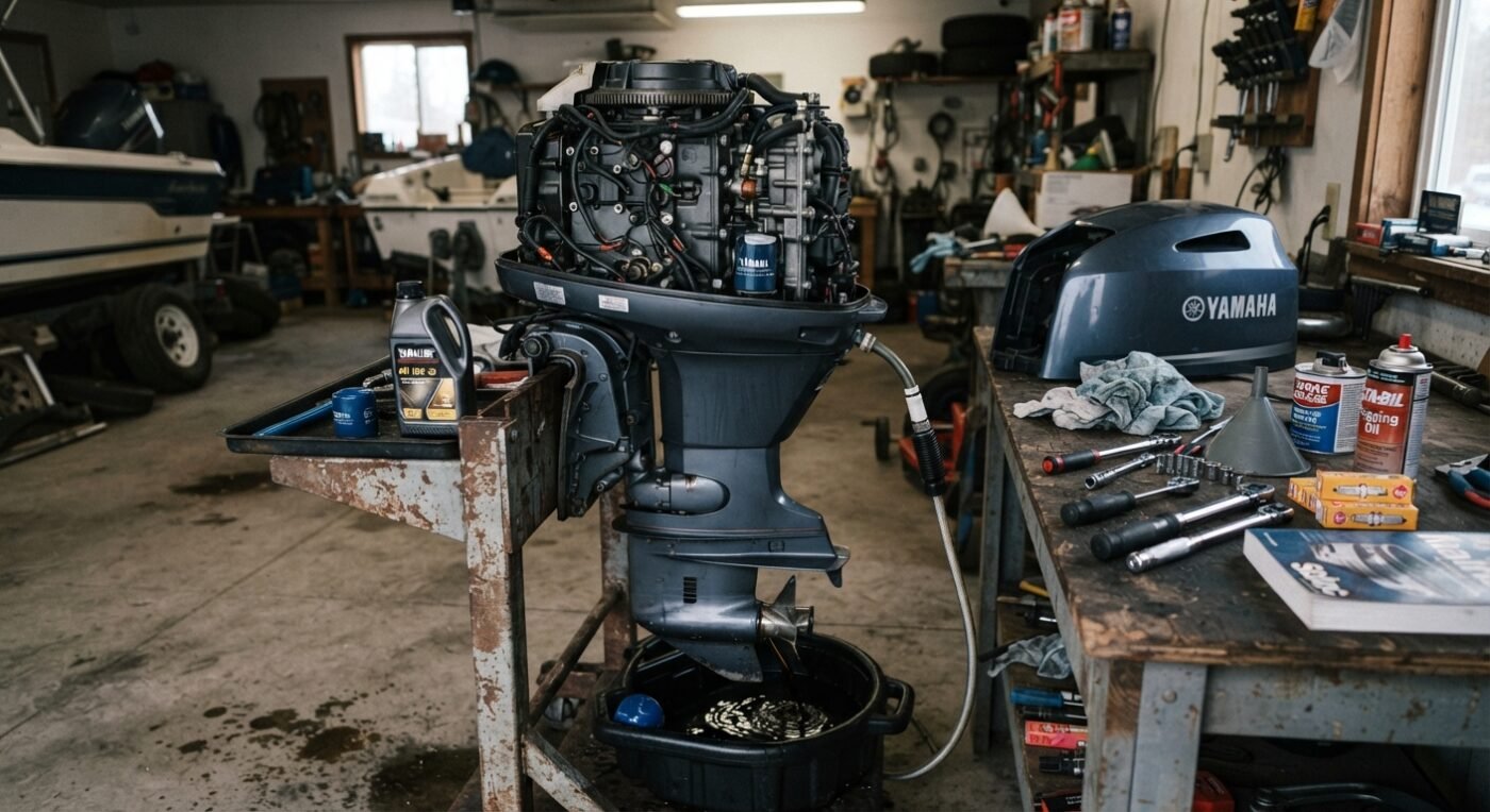 how to winterize a 4 stroke outboard