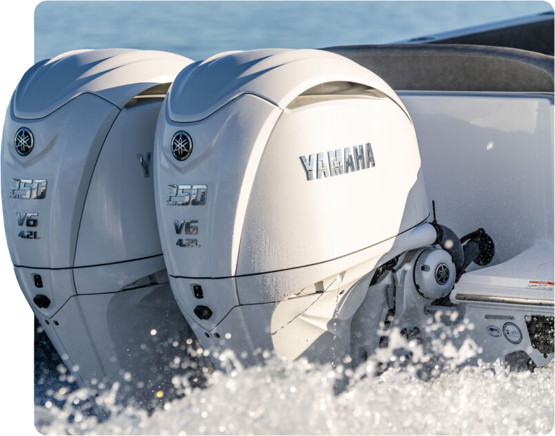 Yamaha outboard on a boat