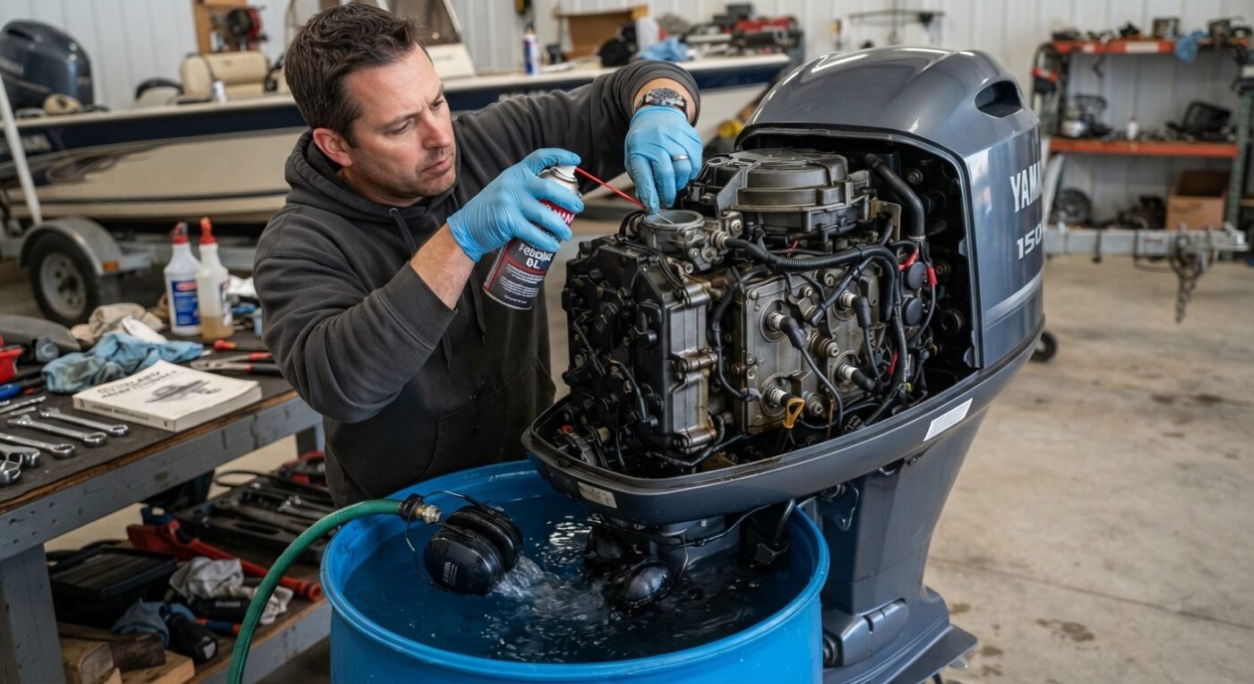 how to winterize a 4 stroke outboard